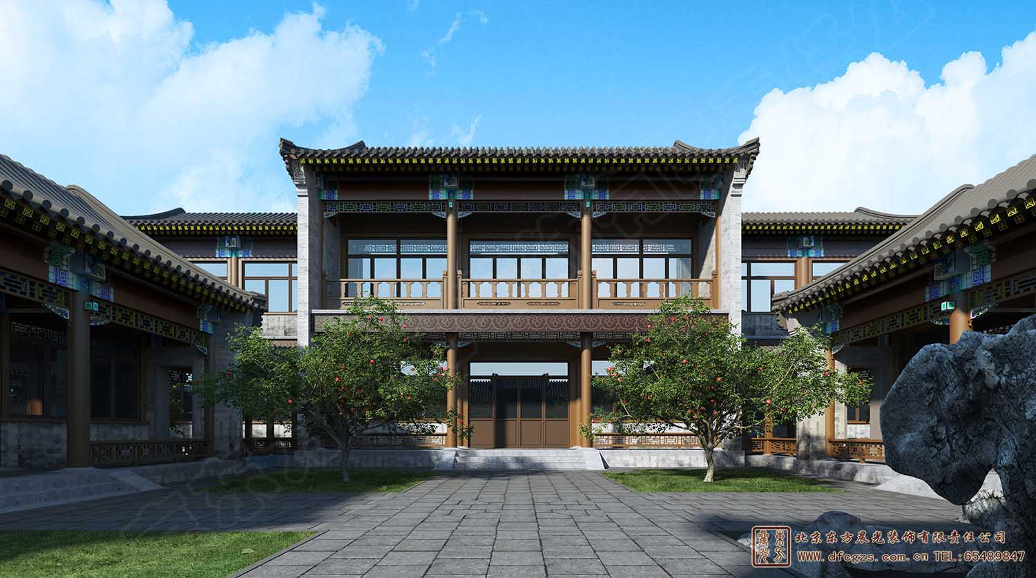 農村兩進中式效果圖