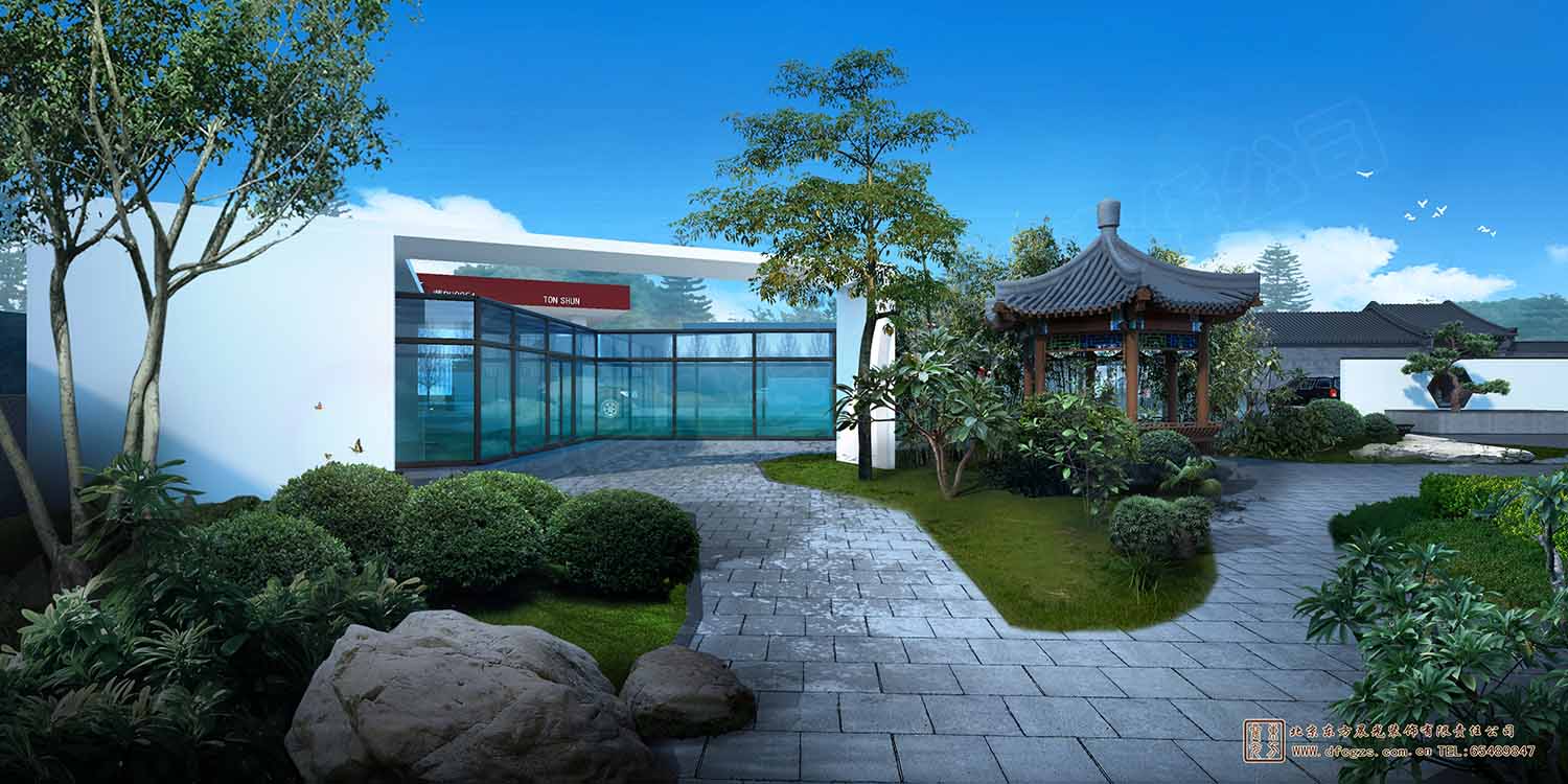農村兩進中式效果圖
