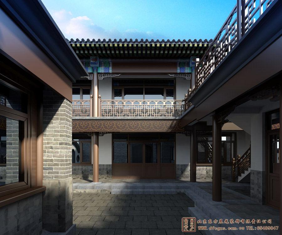 徽派仿古中式別墅裝修效果圖