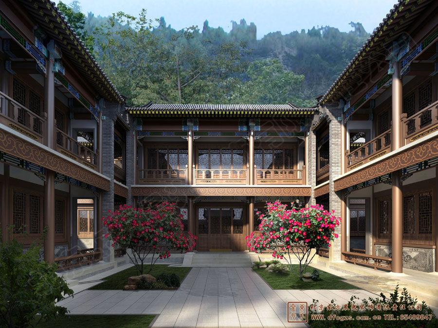 徽派二進中式建筑設(shè)計