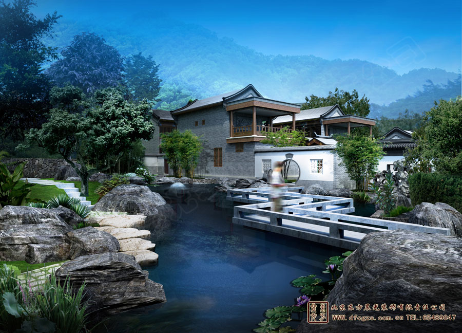 徽派二進中式建筑設(shè)計