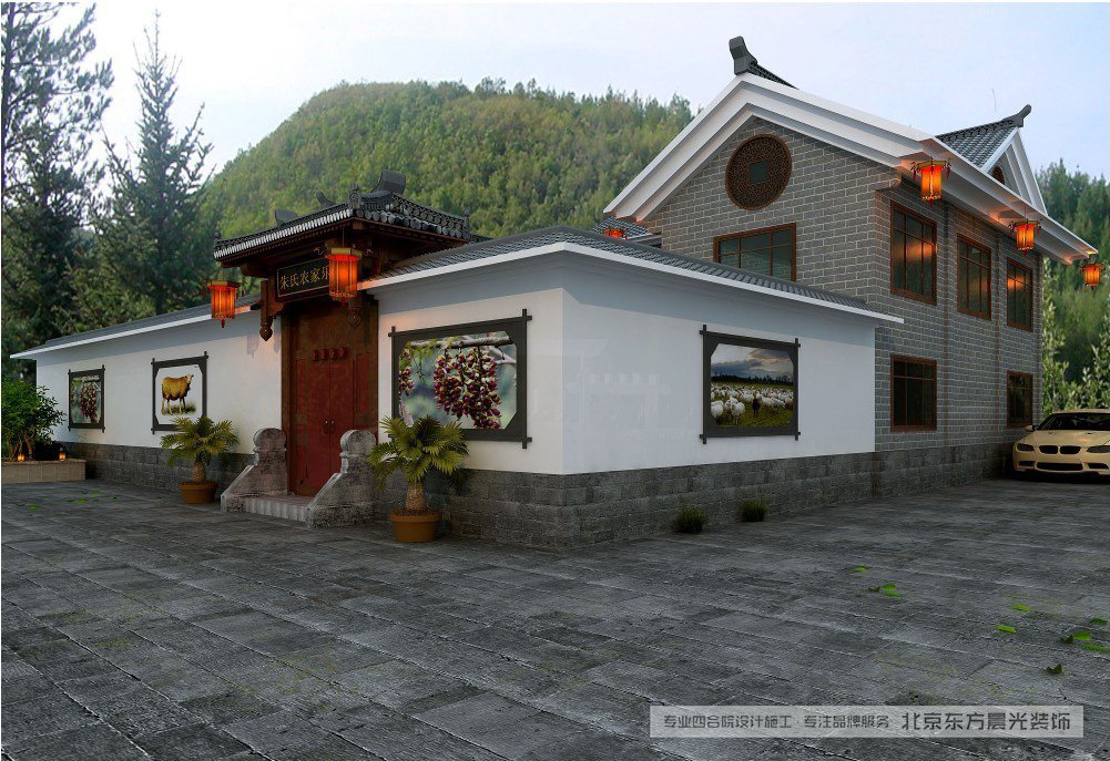 農(nóng)村仿古中式會(huì)所效果圖