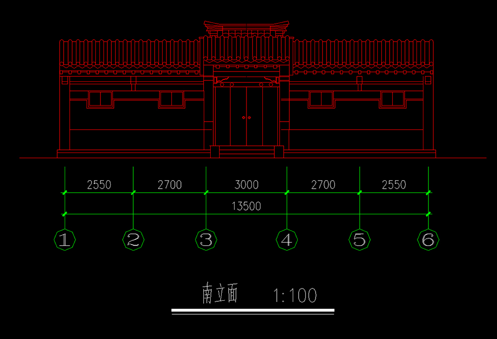 仿古四合院施工圖